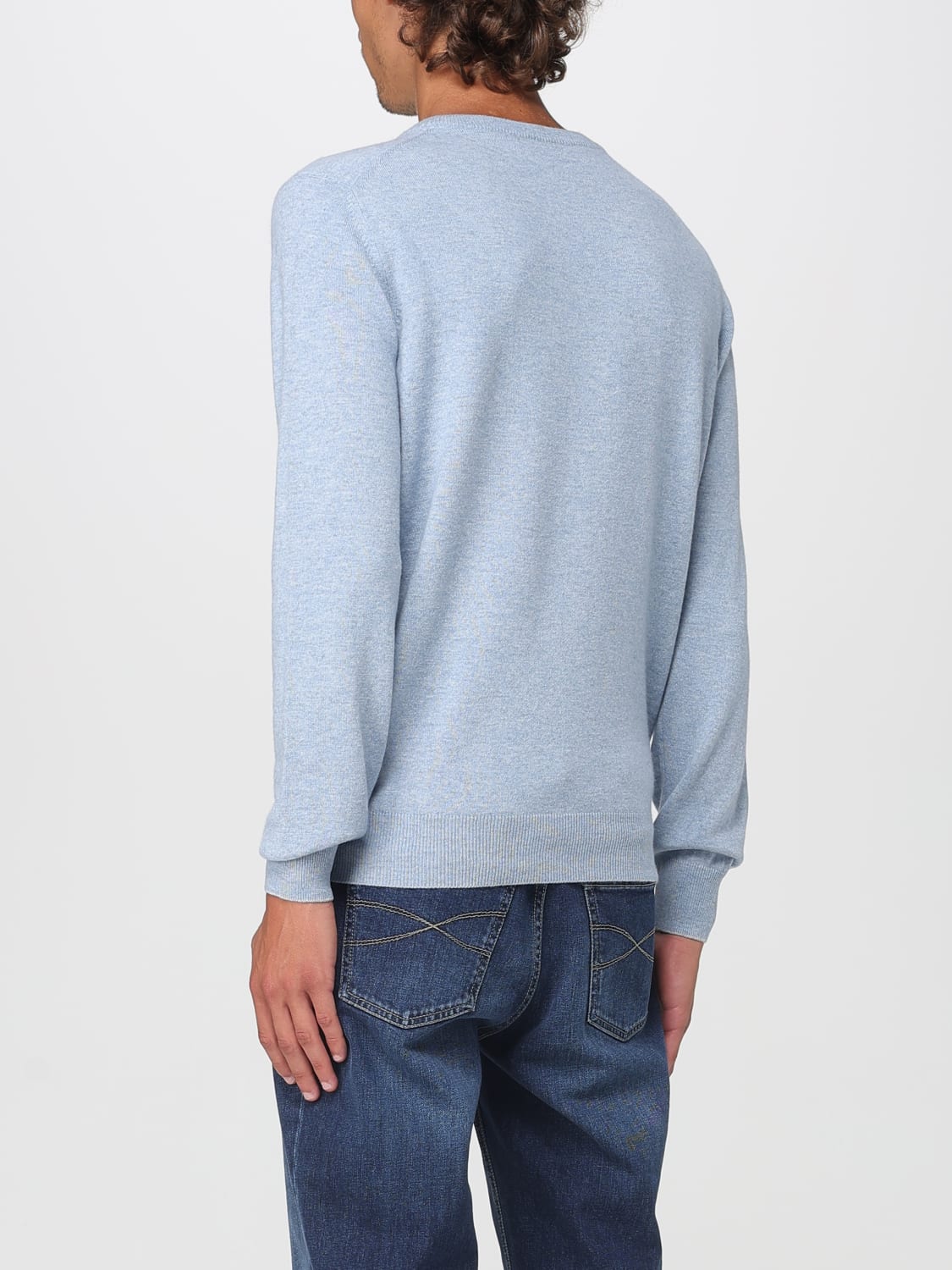 BRUNELLO CUCINELLI SWEATER: Sweater men Brunello Cucinelli, Gnawed Blue - Img 3