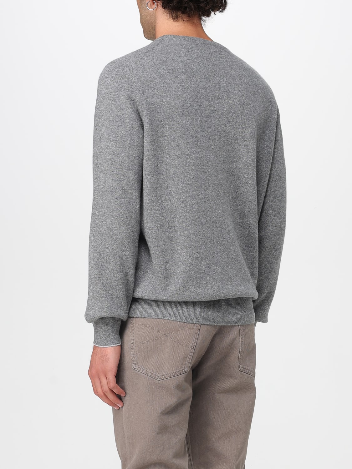 BRUNELLO CUCINELLI SWEATER: Sweater men Brunello Cucinelli, Grey - Img 3