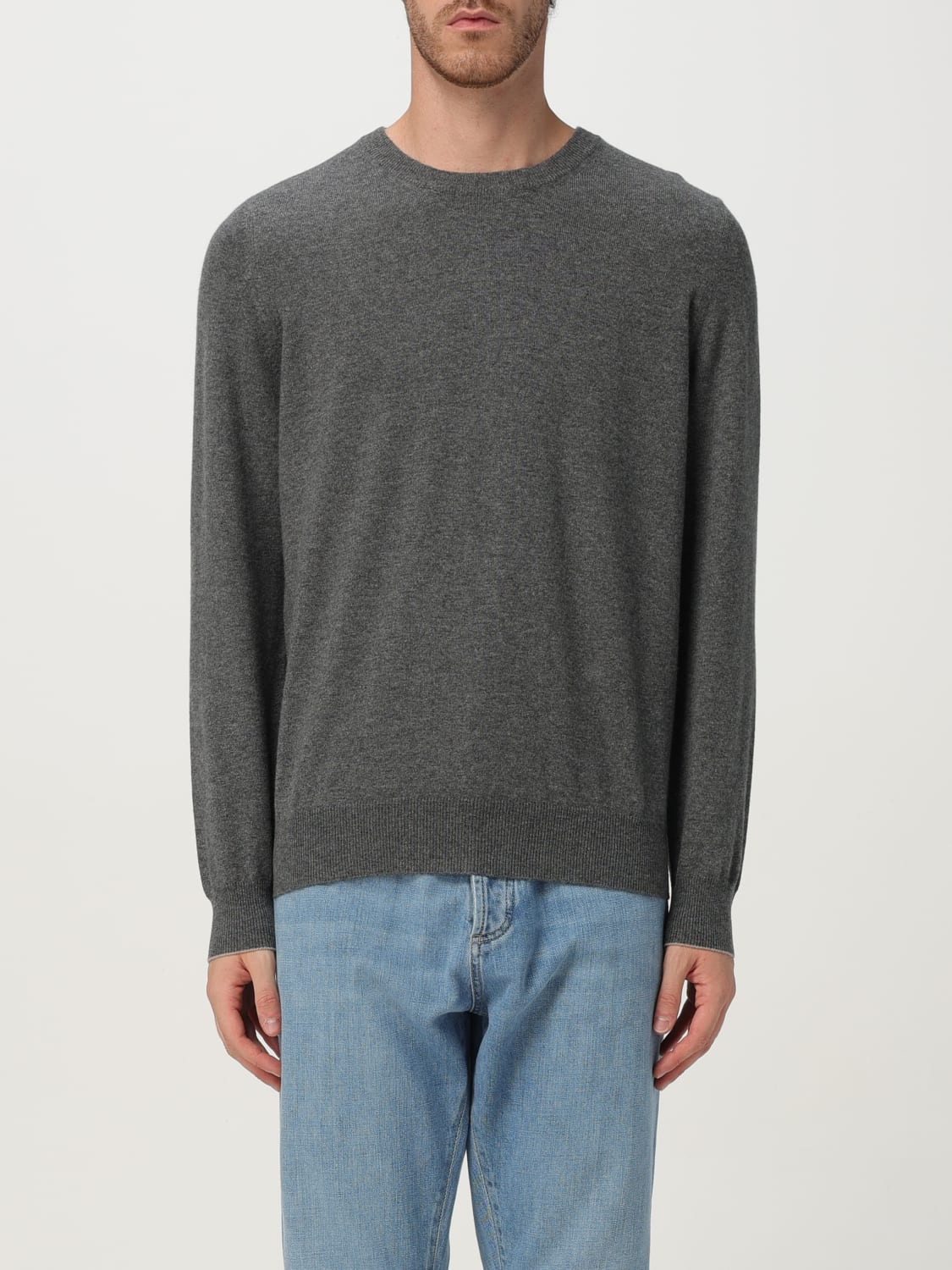 BRUNELLO CUCINELLI PULLOVER: Pullover herren Brunello Cucinelli, Mouse Grey - Img 1