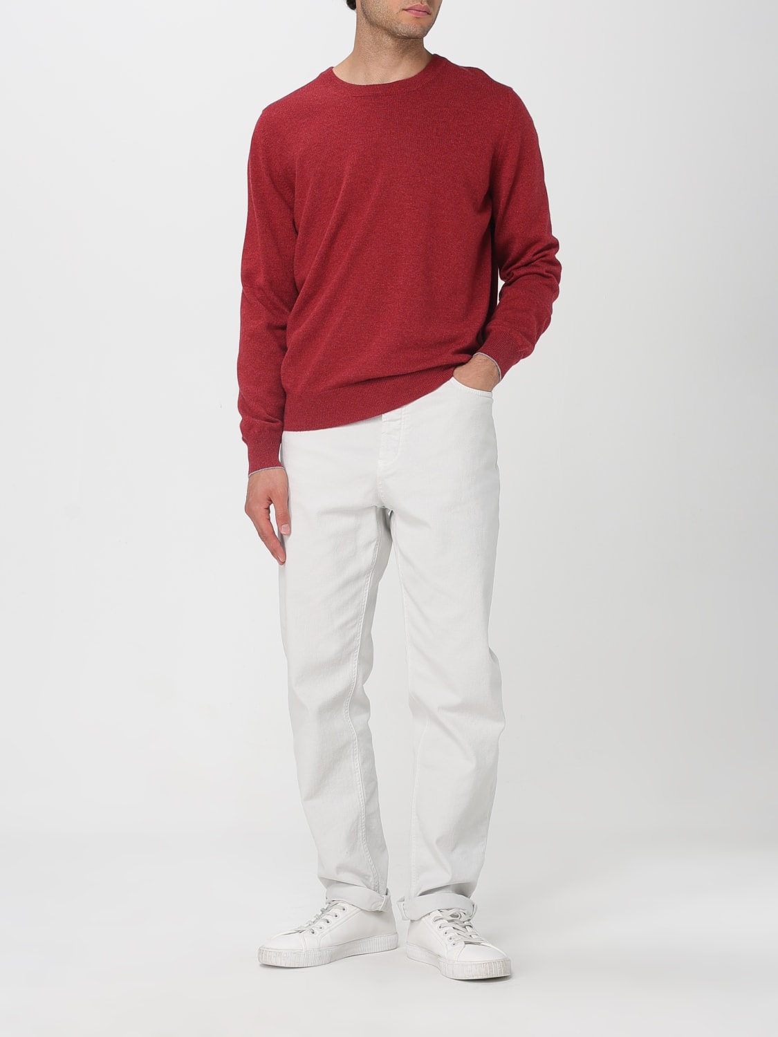 BRUNELLO CUCINELLI SWEATER: Sweater men Brunello Cucinelli, Crimson - Img 2