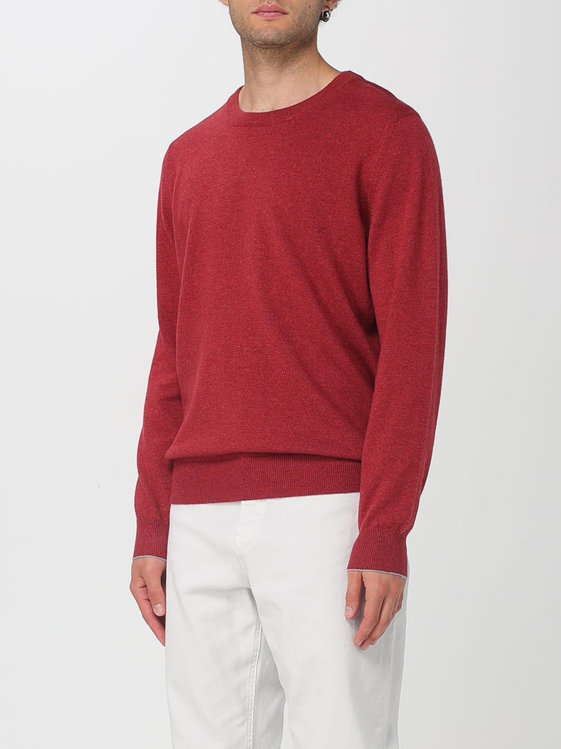 BRUNELLO CUCINELLI SWEATER: Sweater men Brunello Cucinelli, Crimson - Img 4