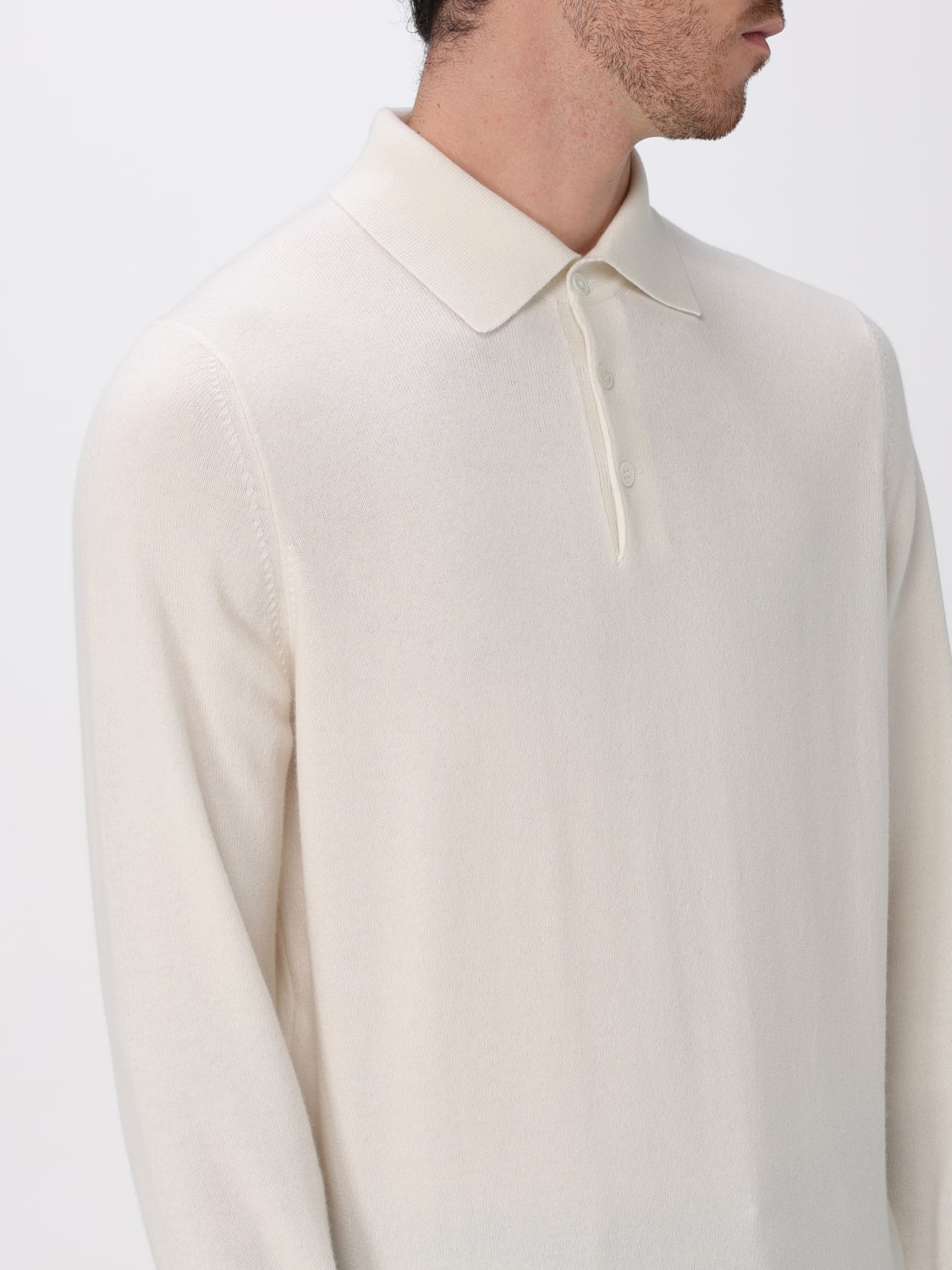 BRUNELLO CUCINELLI POLO SHIRT: Sweater men Brunello Cucinelli, White - Img 5