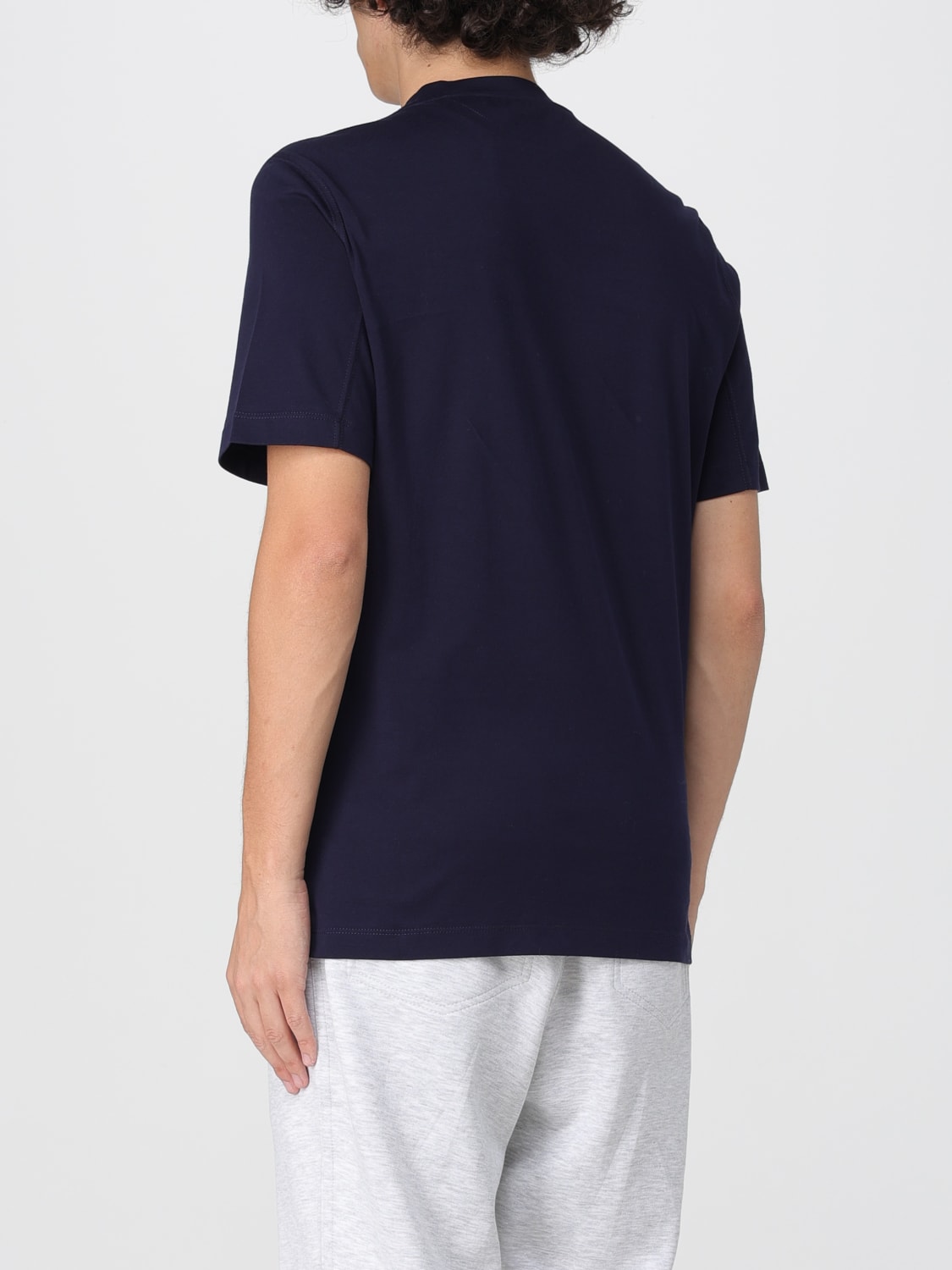 BRUNELLO CUCINELLI T-SHIRT: T-shirt men Brunello Cucinelli, Blue - Img 3