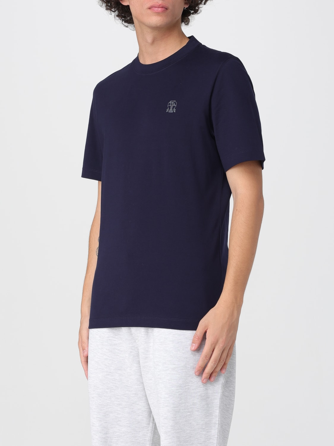 BRUNELLO CUCINELLI T-SHIRT: T-shirt men Brunello Cucinelli, Blue - Img 4