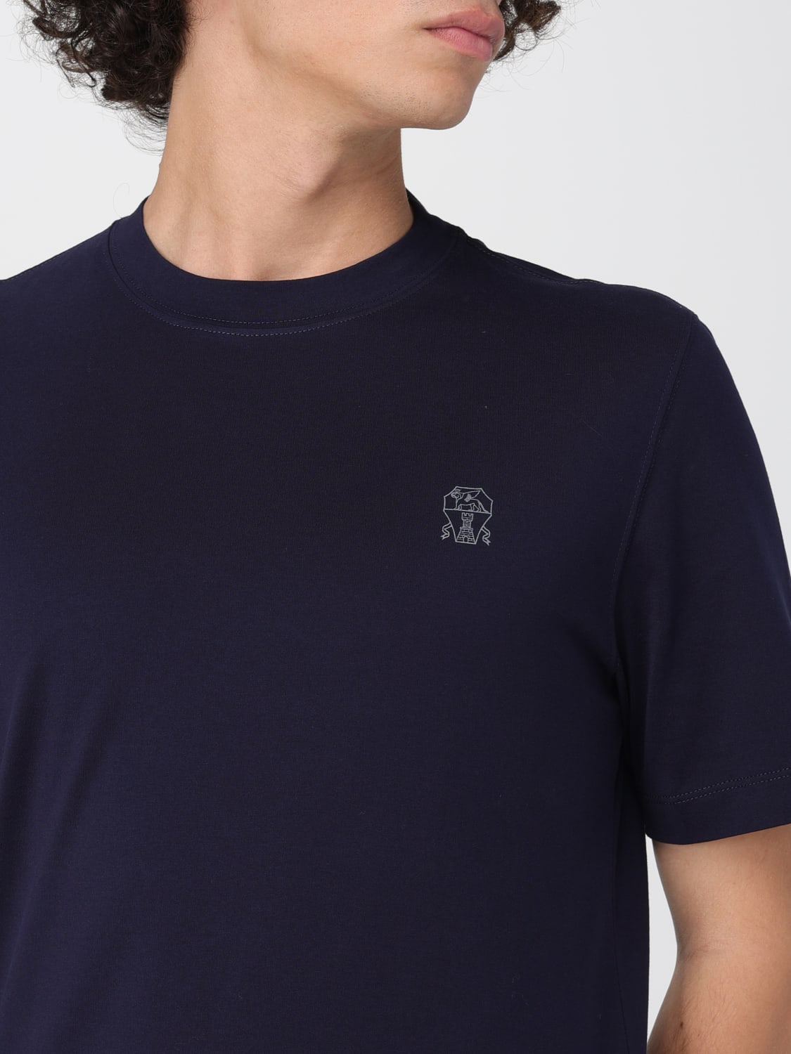 BRUNELLO CUCINELLI T-SHIRT: T-shirt men Brunello Cucinelli, Blue - Img 5