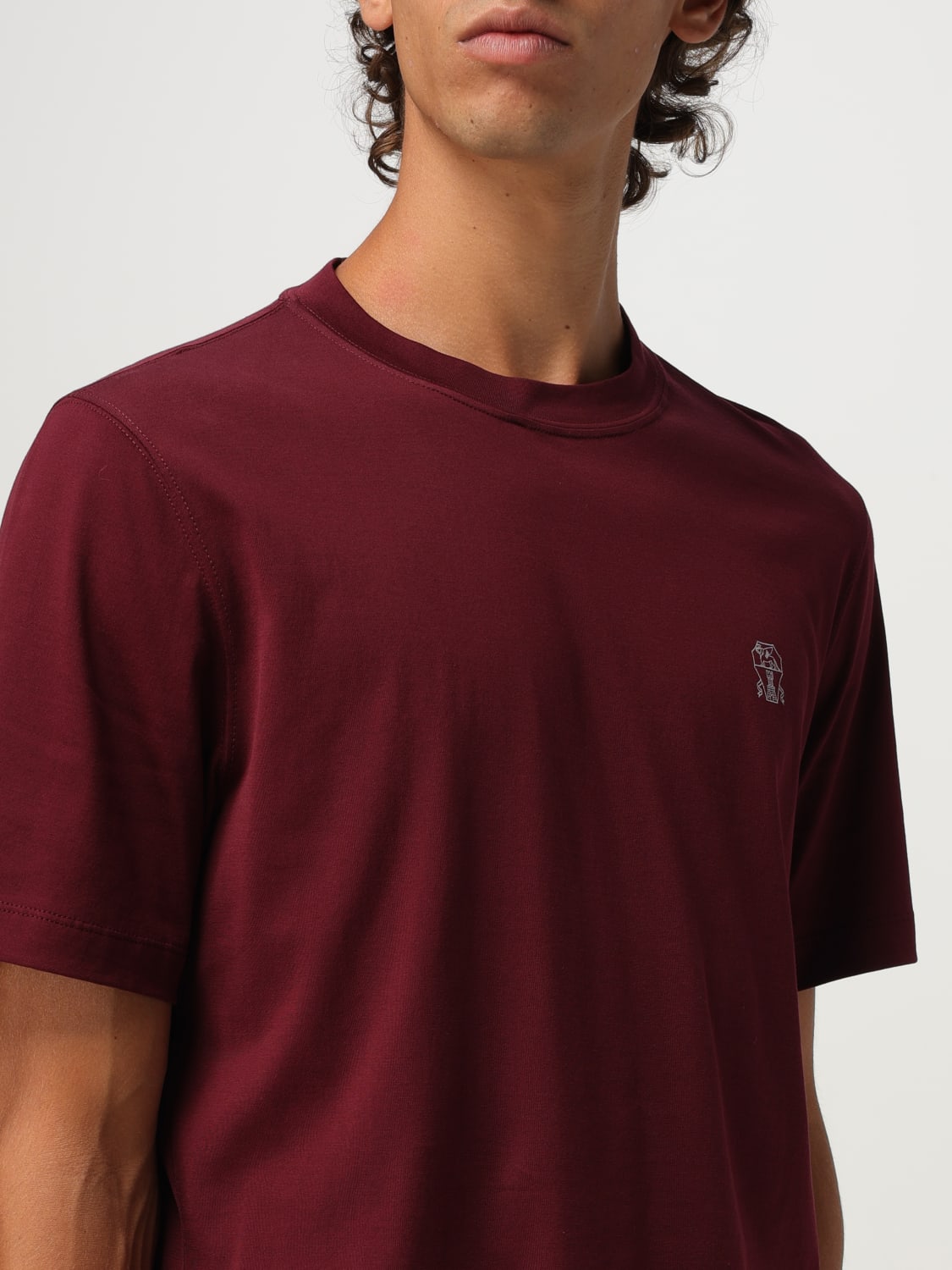 BRUNELLO CUCINELLI T-SHIRT: T-shirt men Brunello Cucinelli, Amaranth - Img 5