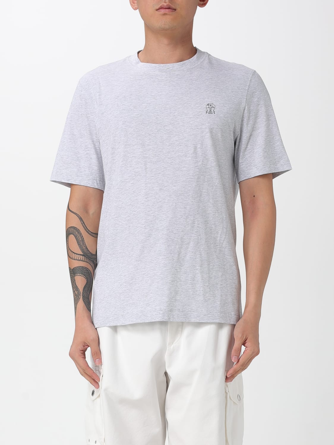 BRUNELLO CUCINELLI T-SHIRT: T-shirt men Brunello Cucinelli, Grey 1 - Img 1