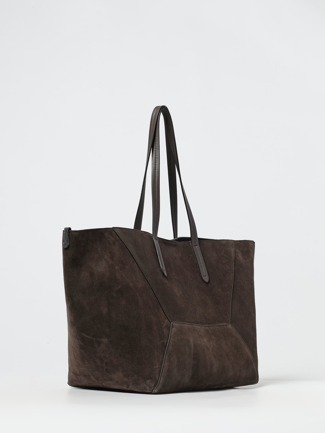 BRUNELLO CUCINELLI SAC PORTÉ ÉPAULE: Sac porté épaule femme Brunello Cucinelli, Brun - Img 3