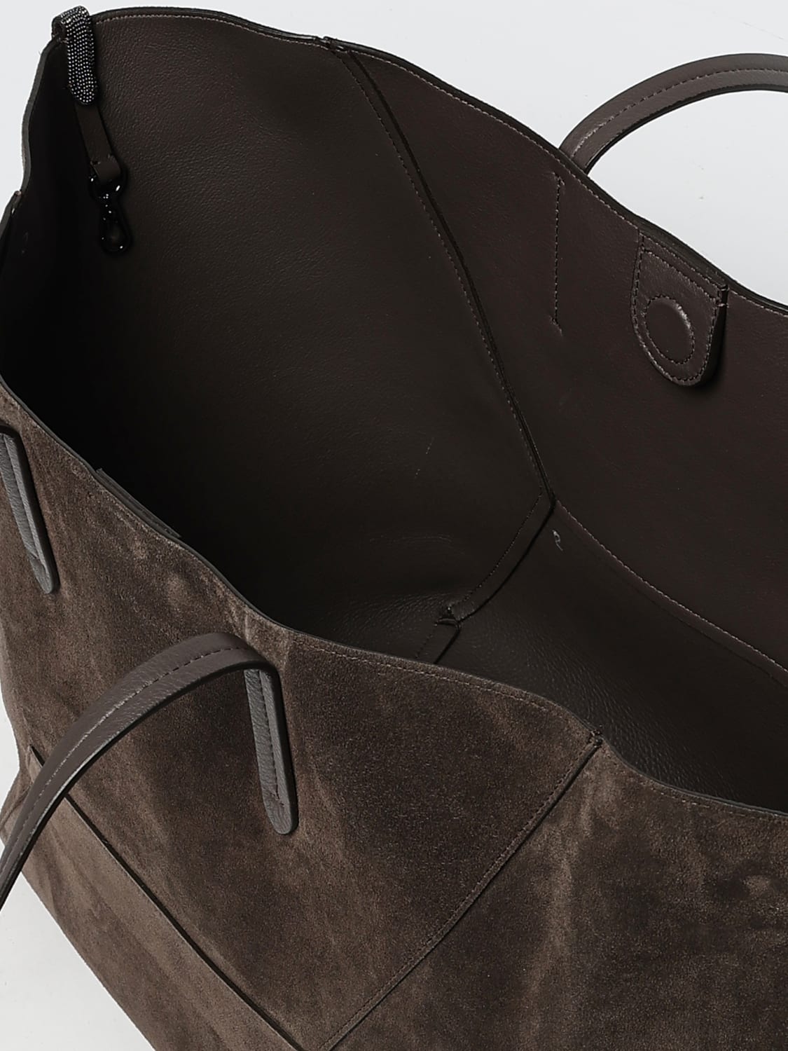 BRUNELLO CUCINELLI SAC PORTÉ ÉPAULE: Sac porté épaule femme Brunello Cucinelli, Brun - Img 5