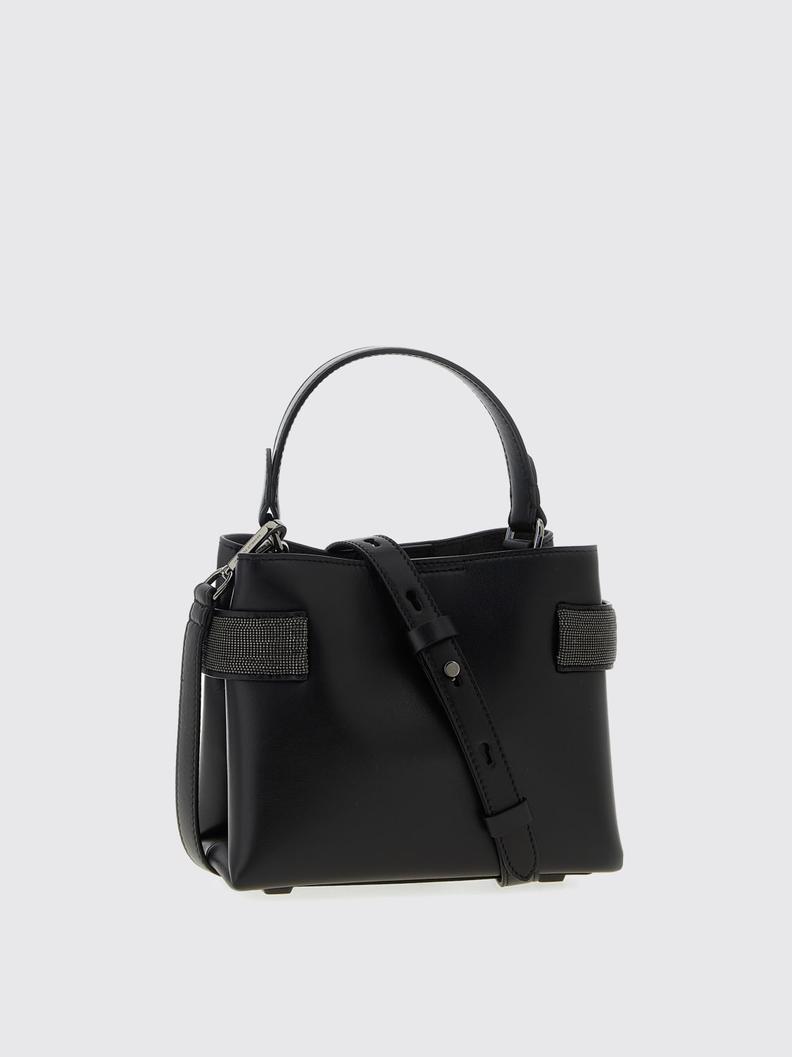 BRUNELLO CUCINELLI MINI SAC: Sac porté épaule femme Brunello Cucinelli, Noir - Img 2