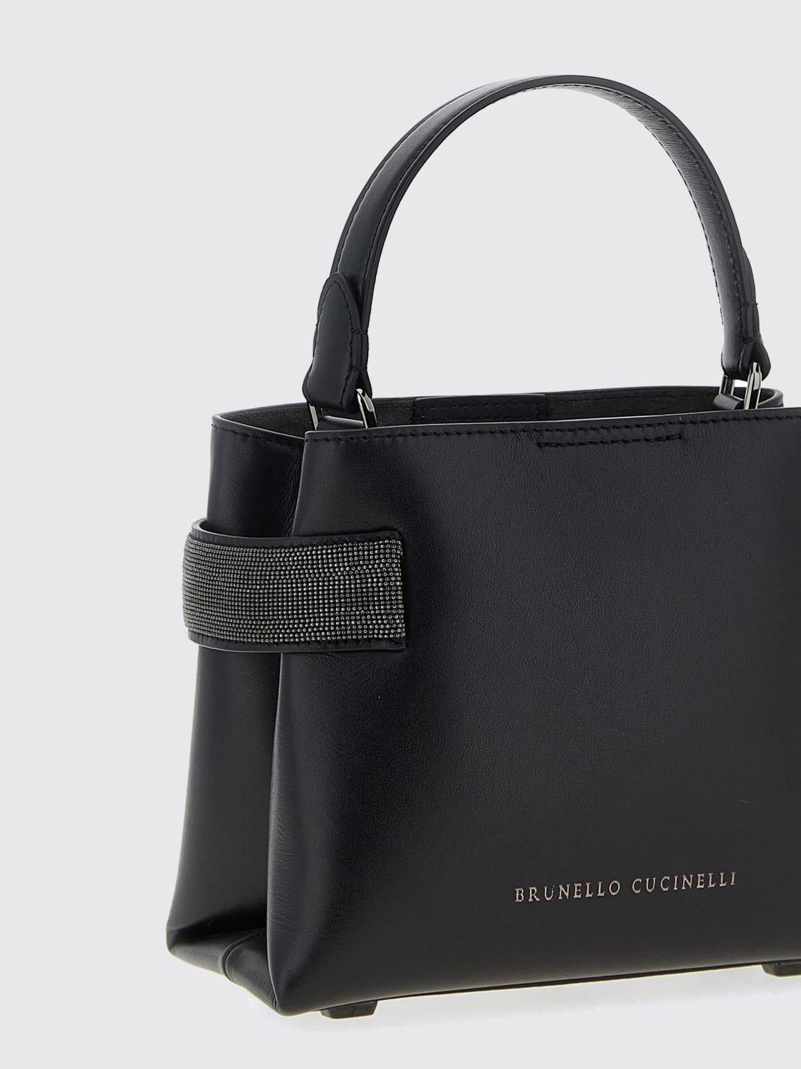 BRUNELLO CUCINELLI MINI SAC: Sac porté épaule femme Brunello Cucinelli, Noir - Img 3