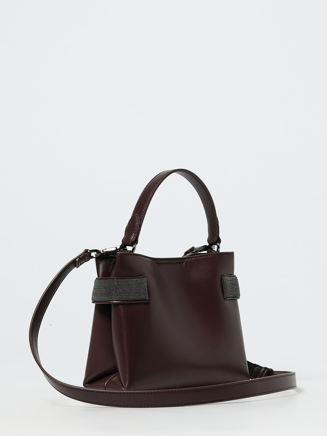 BRUNELLO CUCINELLI MINI BAG: Shoulder bag woman Brunello Cucinelli, Burgundy - Img 3