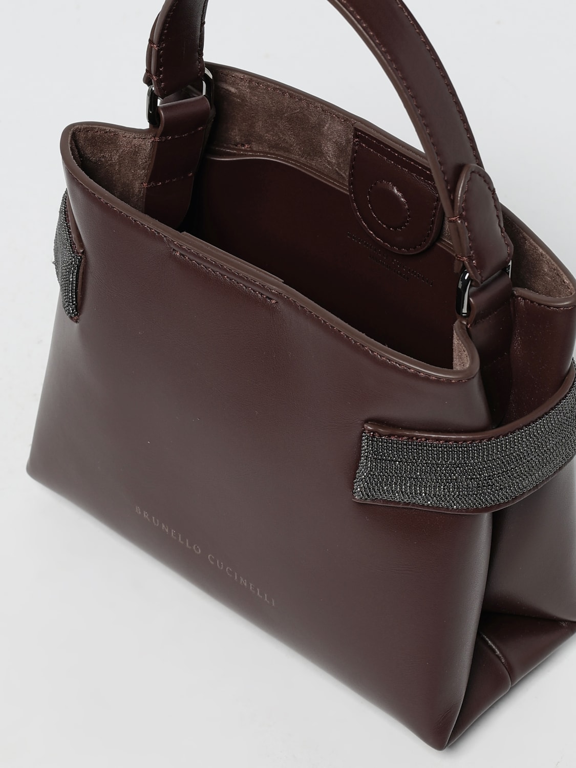 BRUNELLO CUCINELLI MINI BAG: Shoulder bag woman Brunello Cucinelli, Burgundy - Img 5