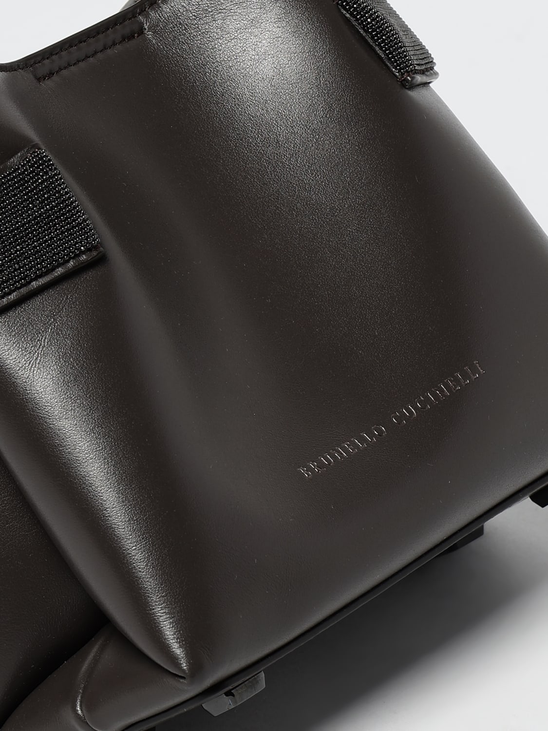 BRUNELLO CUCINELLI MINI SAC: Sac porté épaule femme Brunello Cucinelli, Brun - Img 4