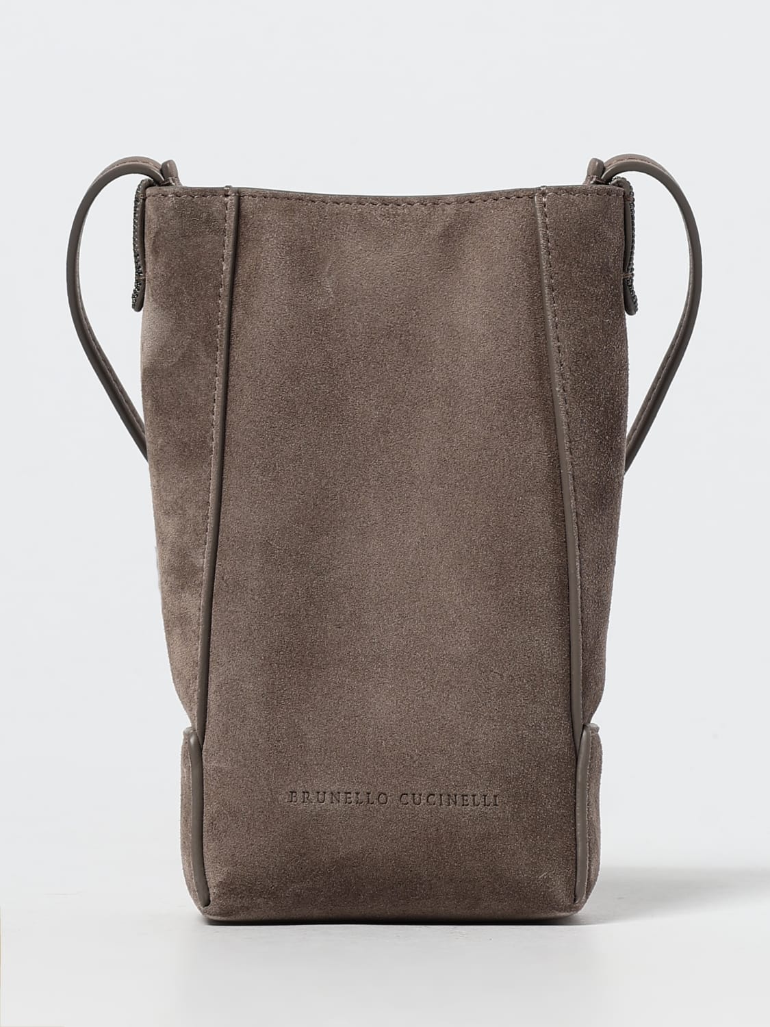 BRUNELLO CUCINELLI ACCESORIOS TECNOLÓGICOS: Bolso de hombro mujer Brunello Cucinelli, Tórtola - Img 1