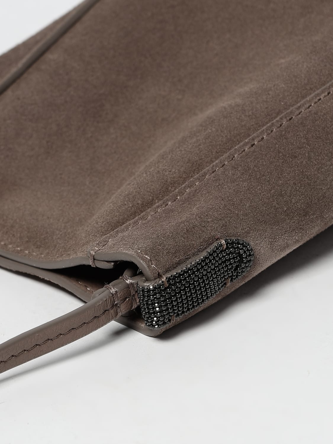 BRUNELLO CUCINELLI ACCESORIOS TECNOLÓGICOS: Bolso de hombro mujer Brunello Cucinelli, Tórtola - Img 4