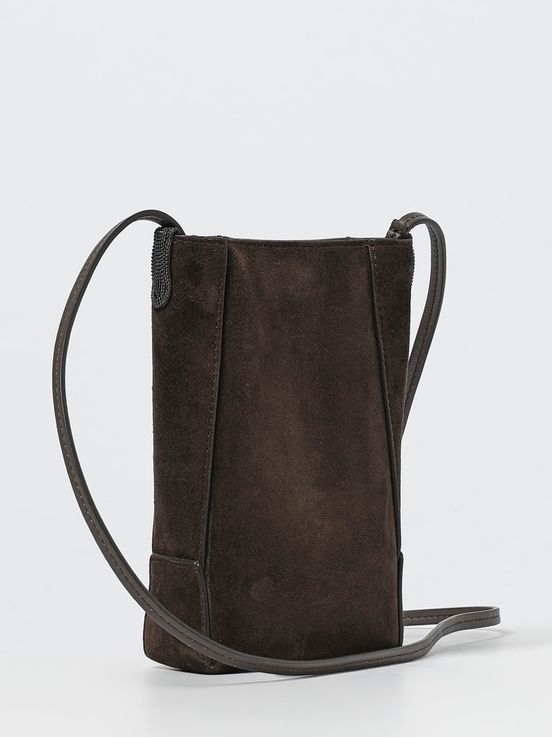 BRUNELLO CUCINELLI TECH ACCESSORIES: Shoulder bag woman Brunello Cucinelli, Dark - Img 3