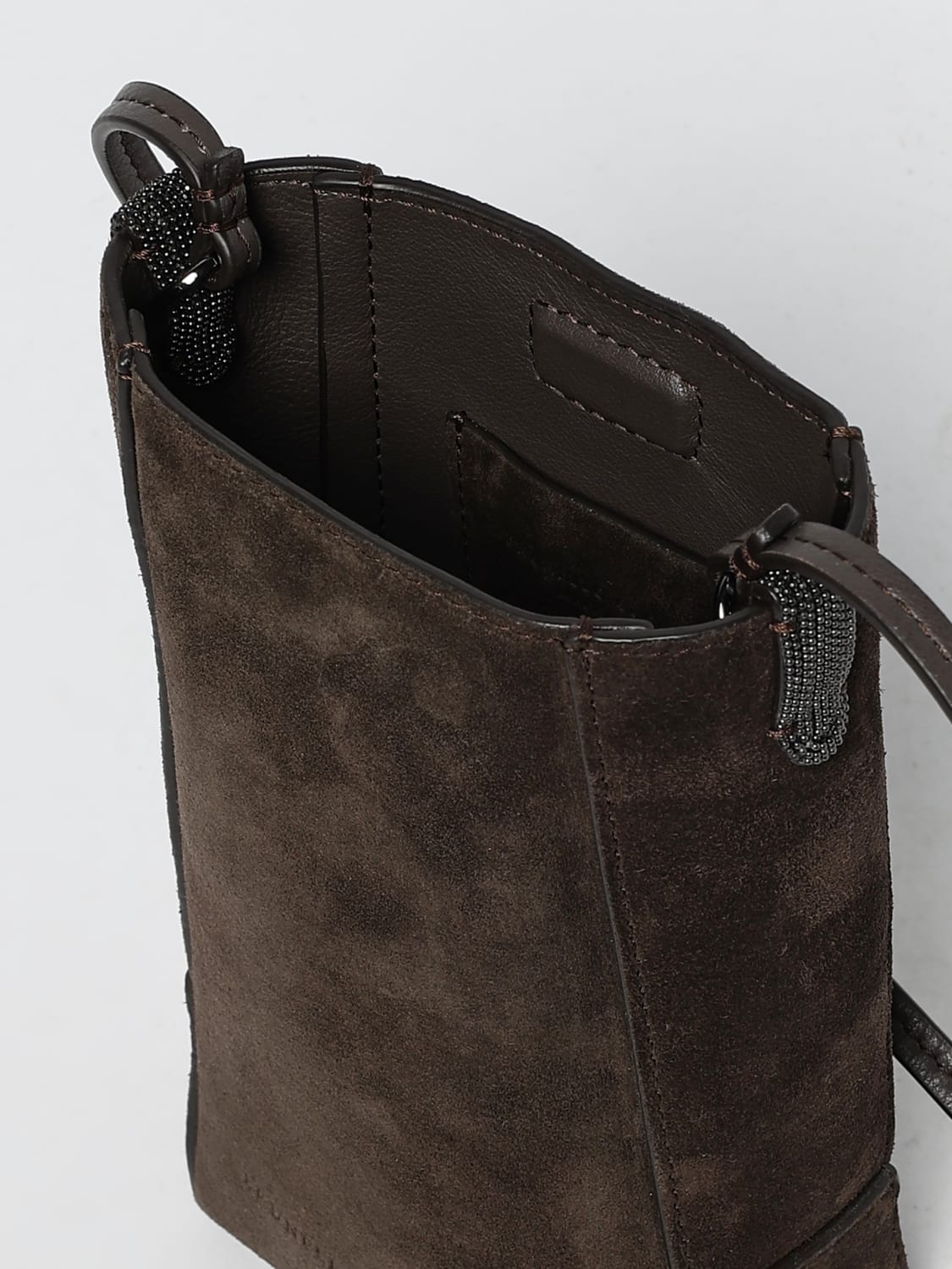 BRUNELLO CUCINELLI TECH ACCESSORIES: Shoulder bag woman Brunello Cucinelli, Dark - Img 5