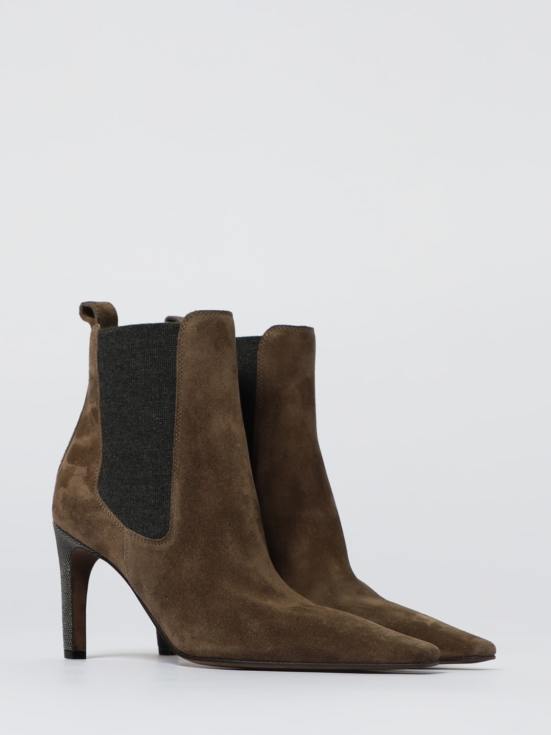 BRUNELLO CUCINELLI BOTTES: Chaussures femme Brunello Cucinelli, Taupe - Img 2