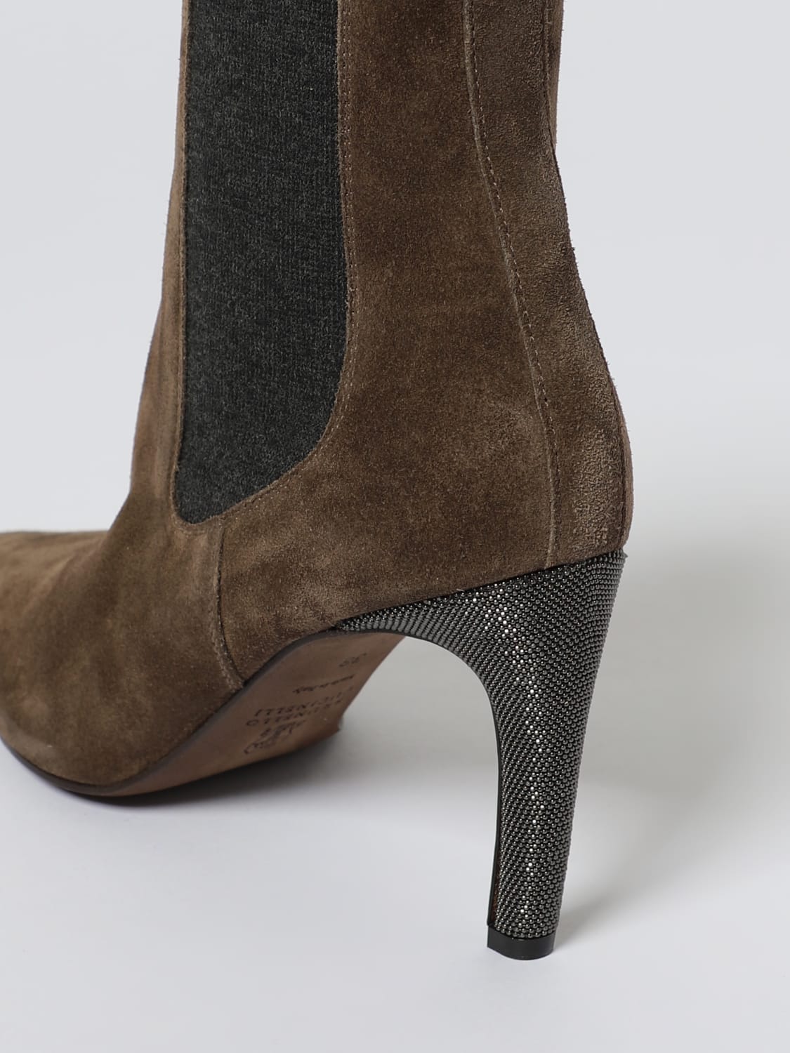 BRUNELLO CUCINELLI BOTTES: Chaussures femme Brunello Cucinelli, Taupe - Img 4