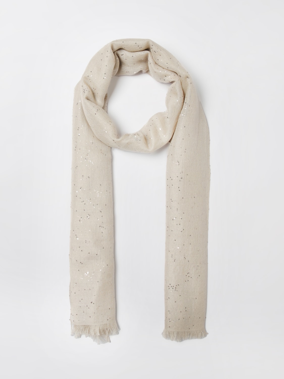 BRUNELLO CUCINELLI SCHAL: Schal damen Brunello Cucinelli, Beige - Img 5