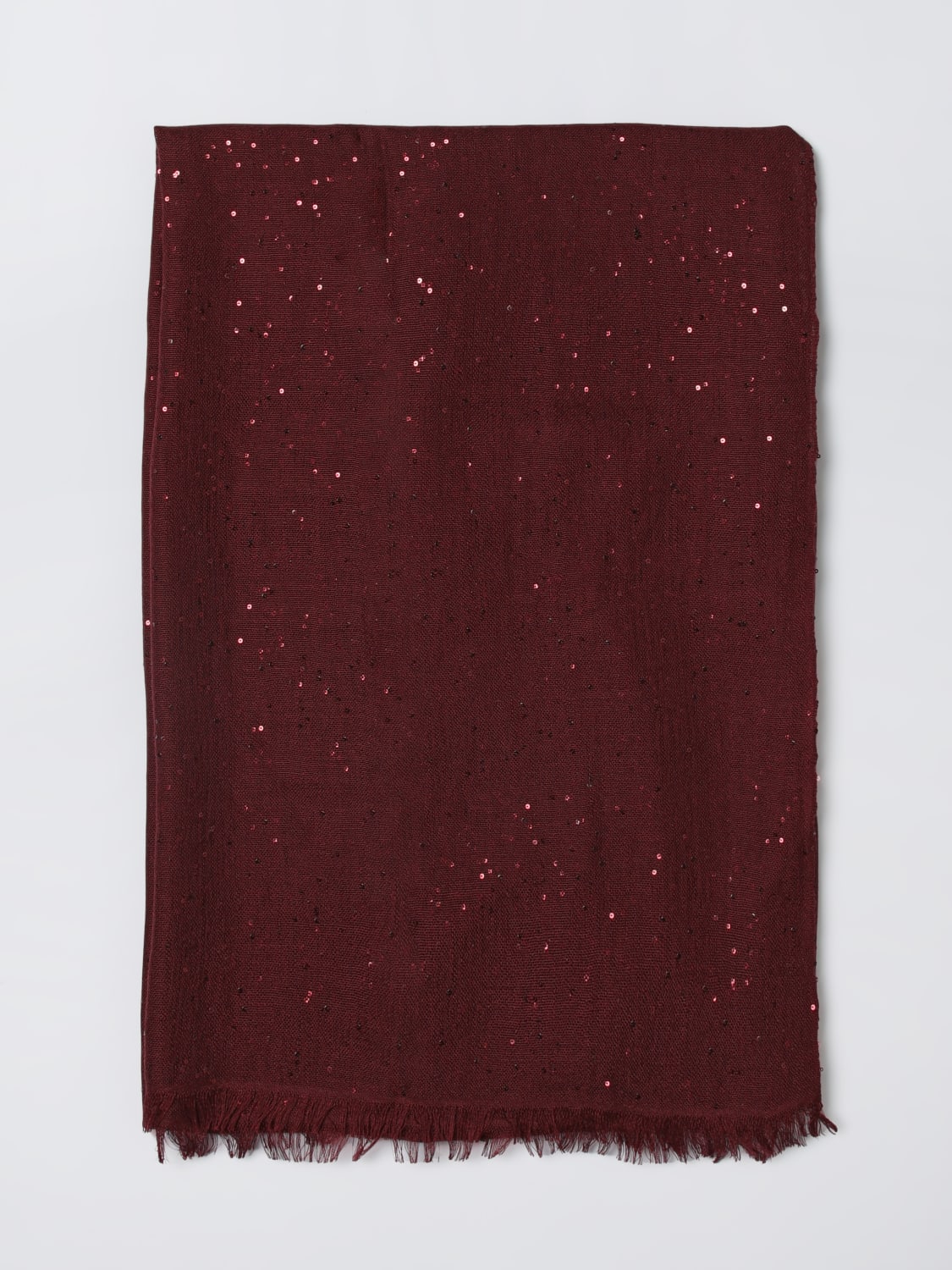 BRUNELLO CUCINELLI SCHAL: Schal damen Brunello Cucinelli, Burgunderrot - Img 1