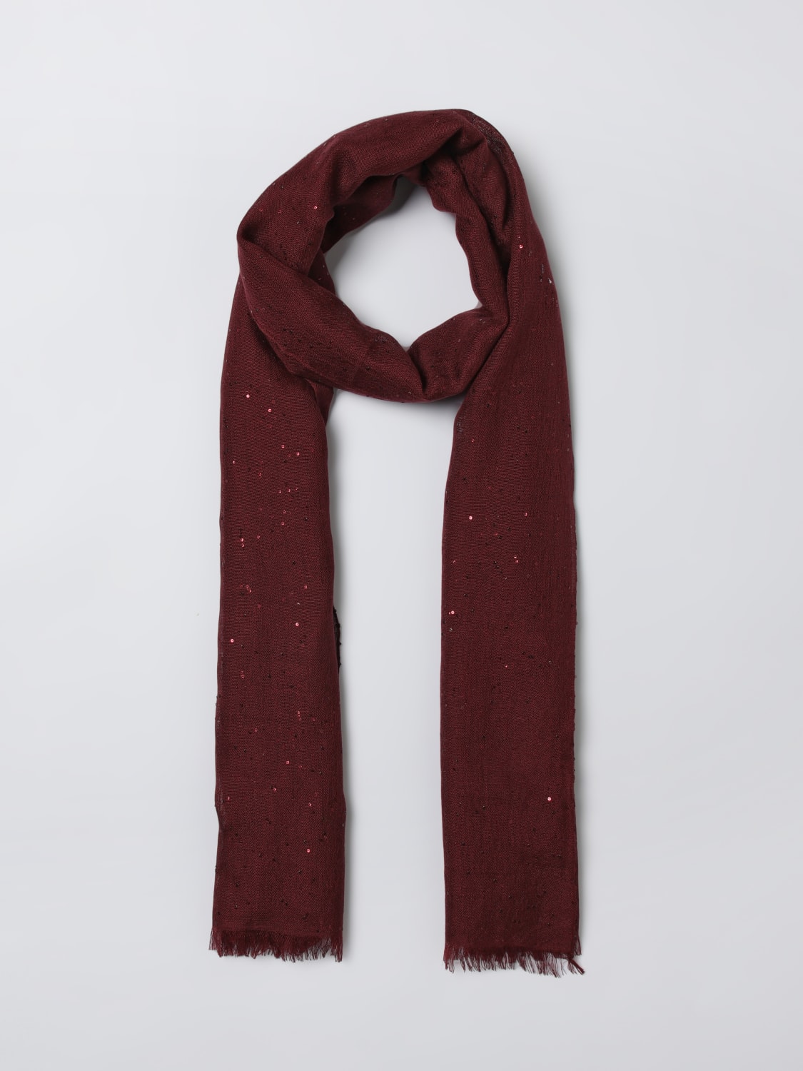 BRUNELLO CUCINELLI SCHAL: Schal damen Brunello Cucinelli, Burgunderrot - Img 5