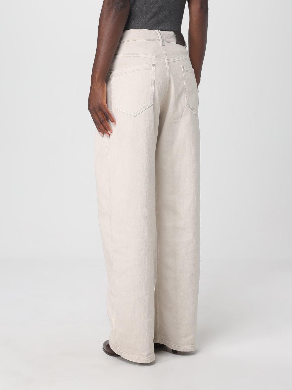 BRUNELLO CUCINELLI JEANS: Jeans woman Brunello Cucinelli, Beige - Img 3