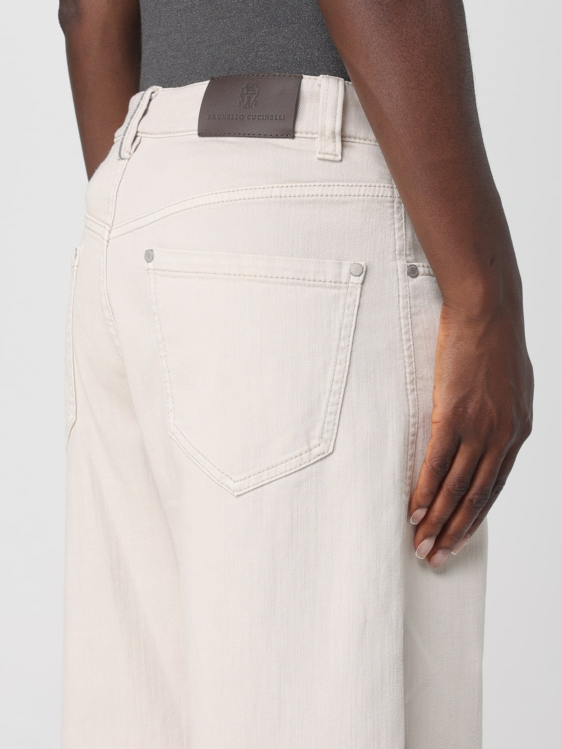 BRUNELLO CUCINELLI JEANS: Jeans woman Brunello Cucinelli, Beige - Img 5