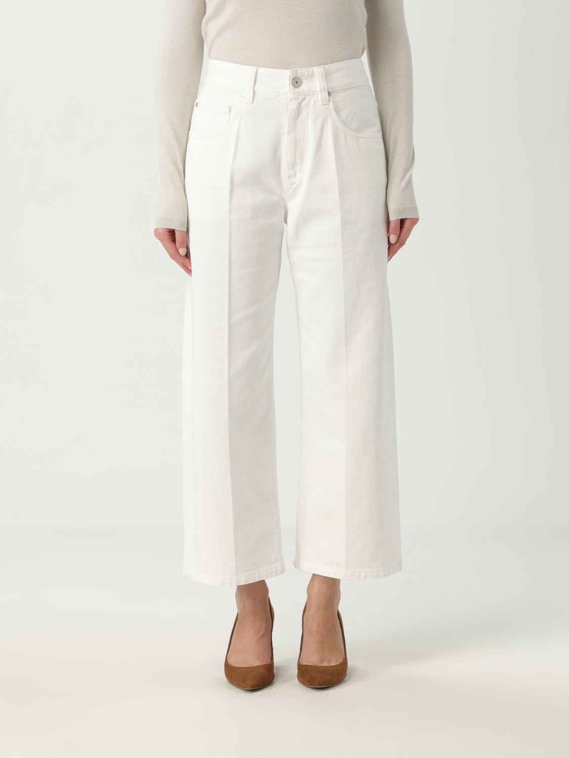 BRUNELLO CUCINELLI JEANS: Jeans damen Brunello Cucinelli, Weiß - Img 1