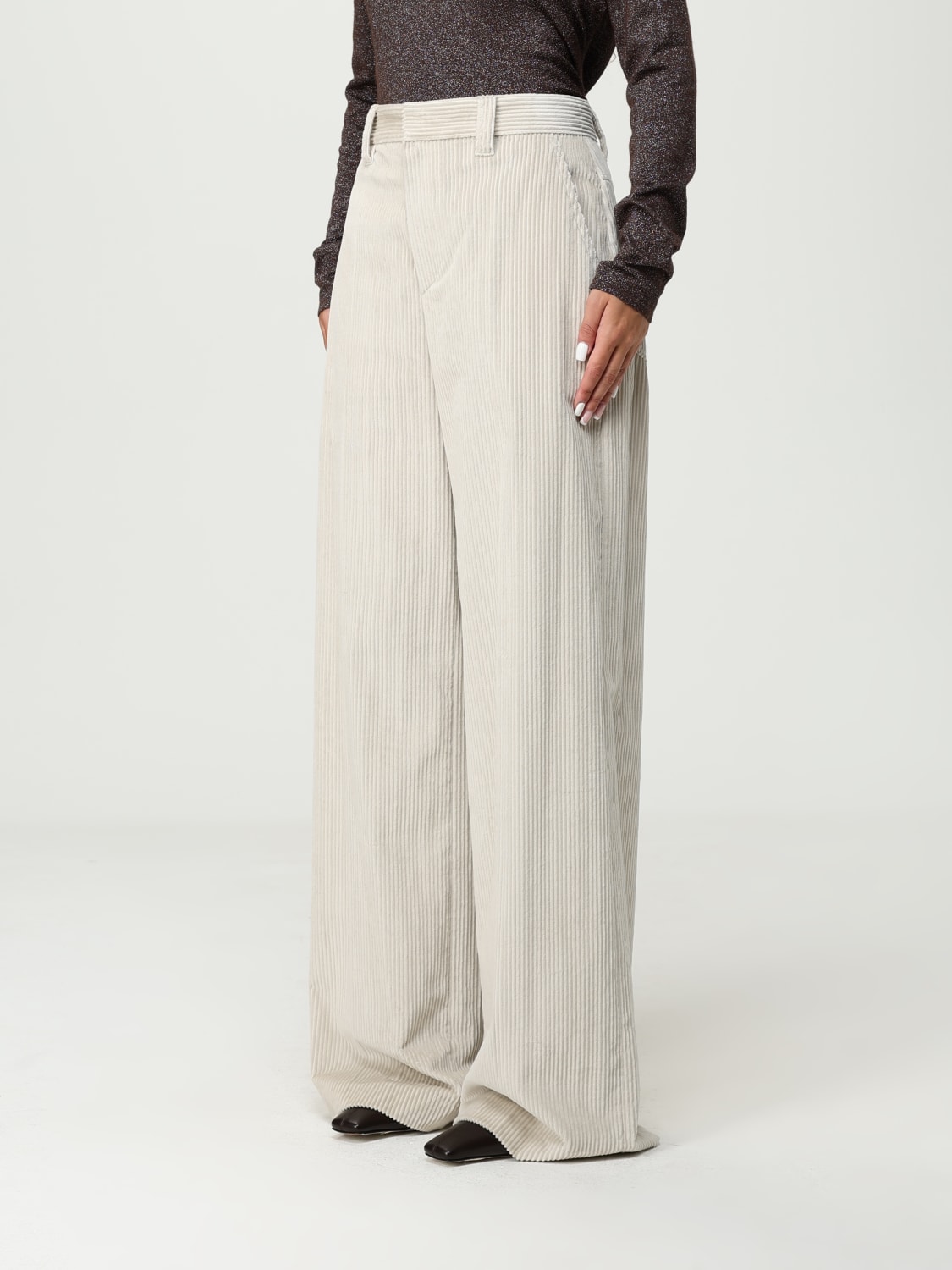 BRUNELLO CUCINELLI PANTS: Pants woman Brunello Cucinelli, Beige - Img 4