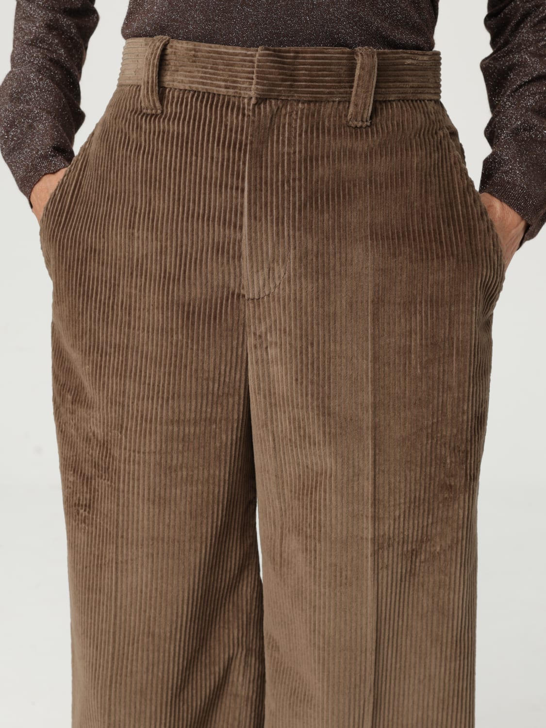 BRUNELLO CUCINELLI PANTALONES: Pantalón mujer Brunello Cucinelli, Marrón Oscuro - Img 5