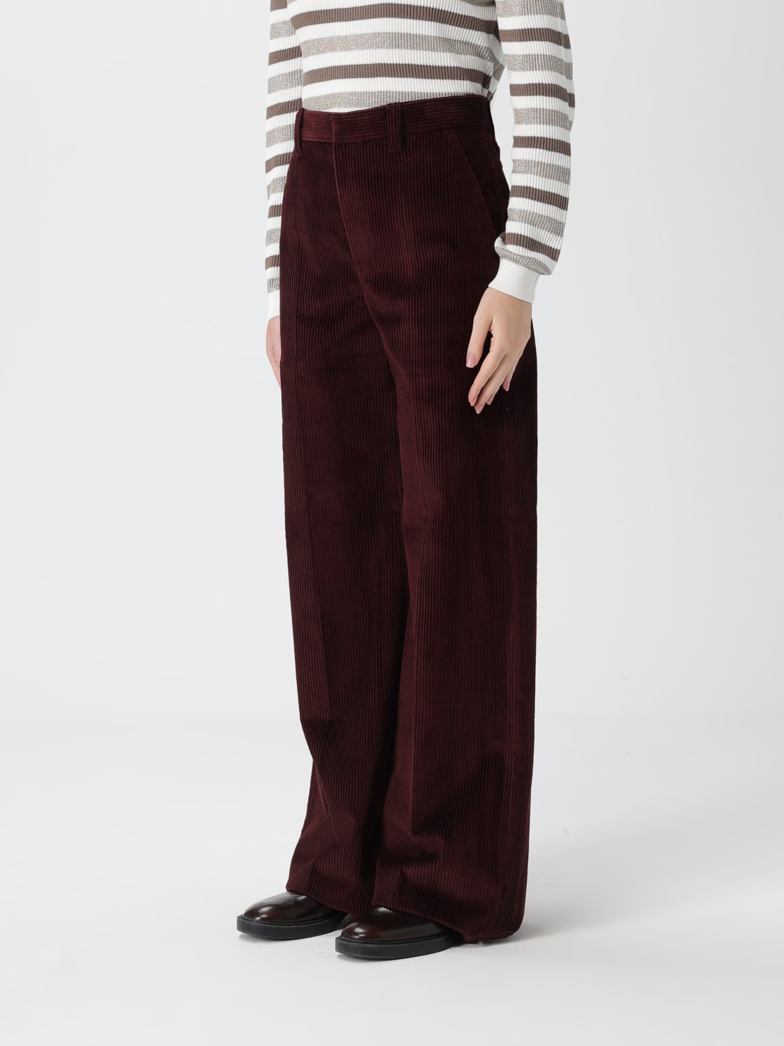 BRUNELLO CUCINELLI PANTS: Pants woman Brunello Cucinelli, Wine - Img 4