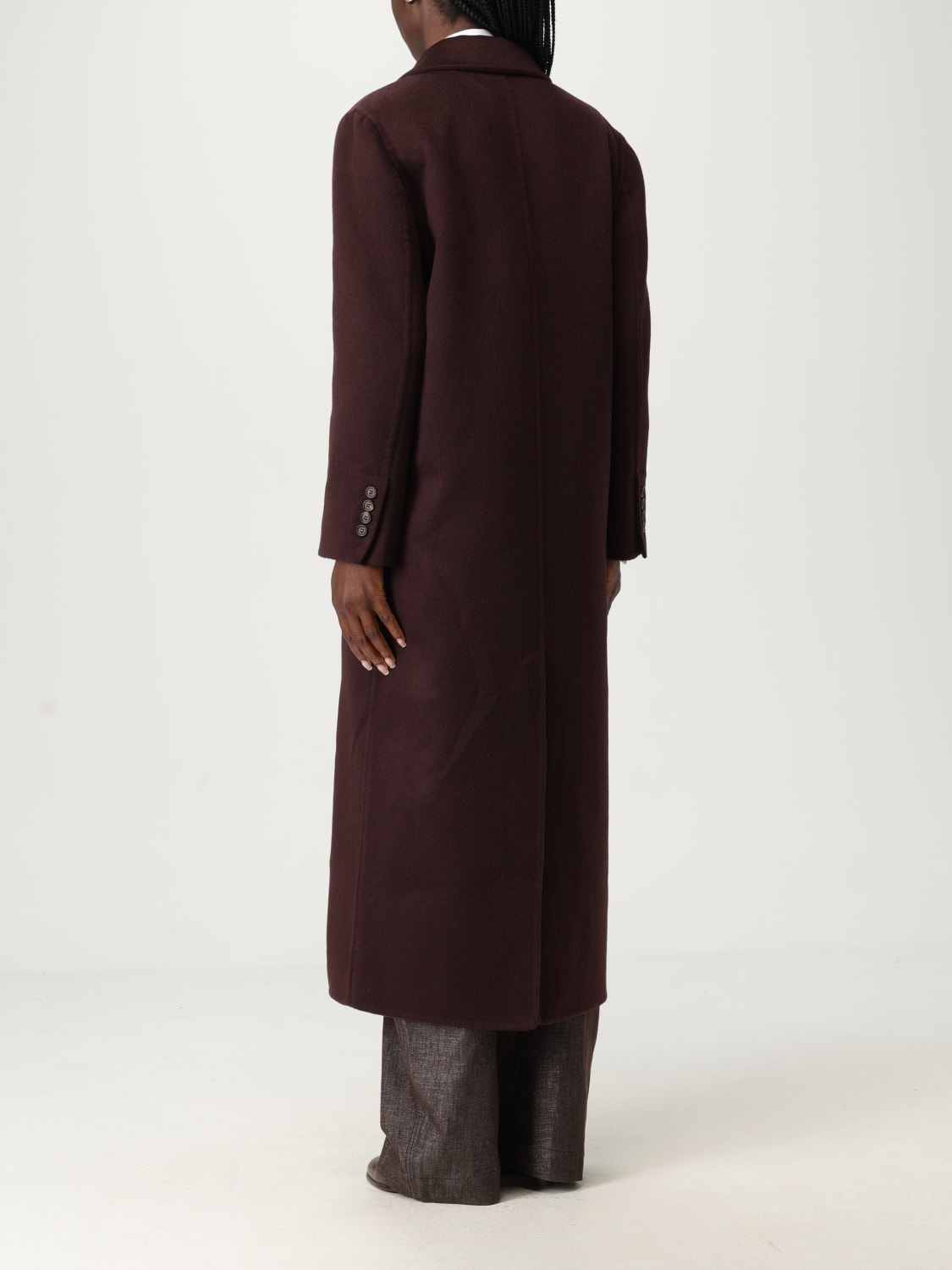 BRUNELLO CUCINELLI MANTEL: Mantel damen Brunello Cucinelli, Burgunderrot - Img 3