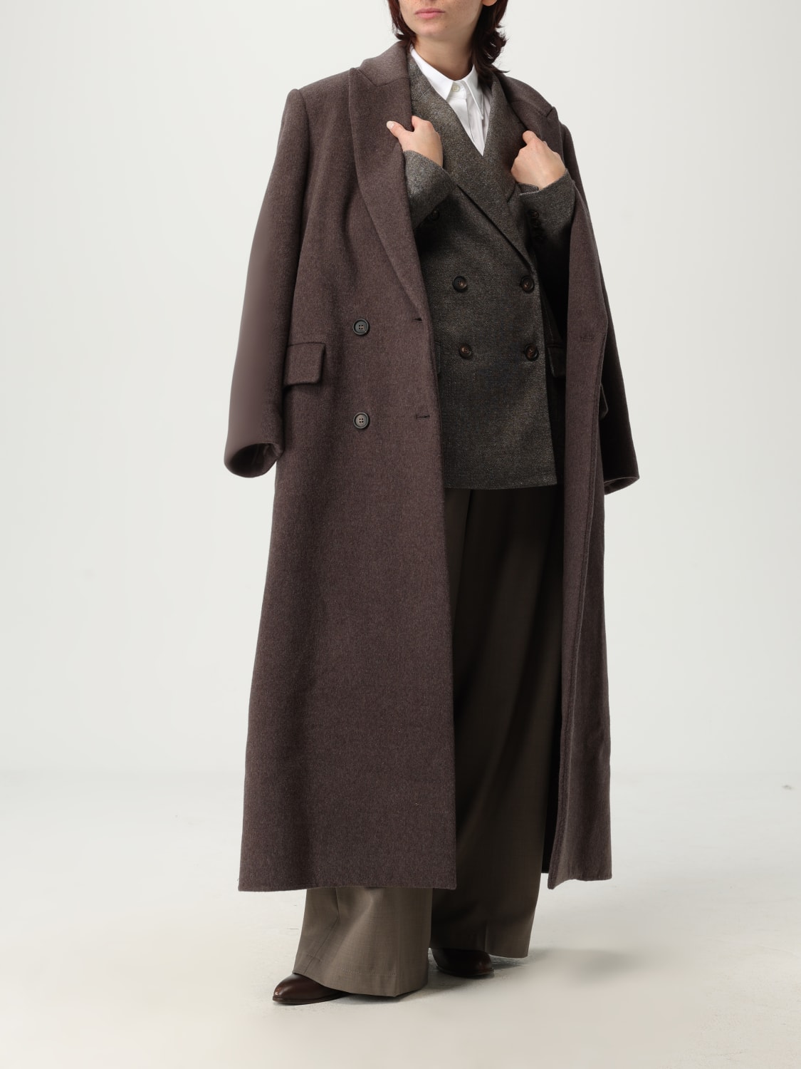 BRUNELLO CUCINELLI COAT: Coat woman Brunello Cucinelli, Dark - Img 2