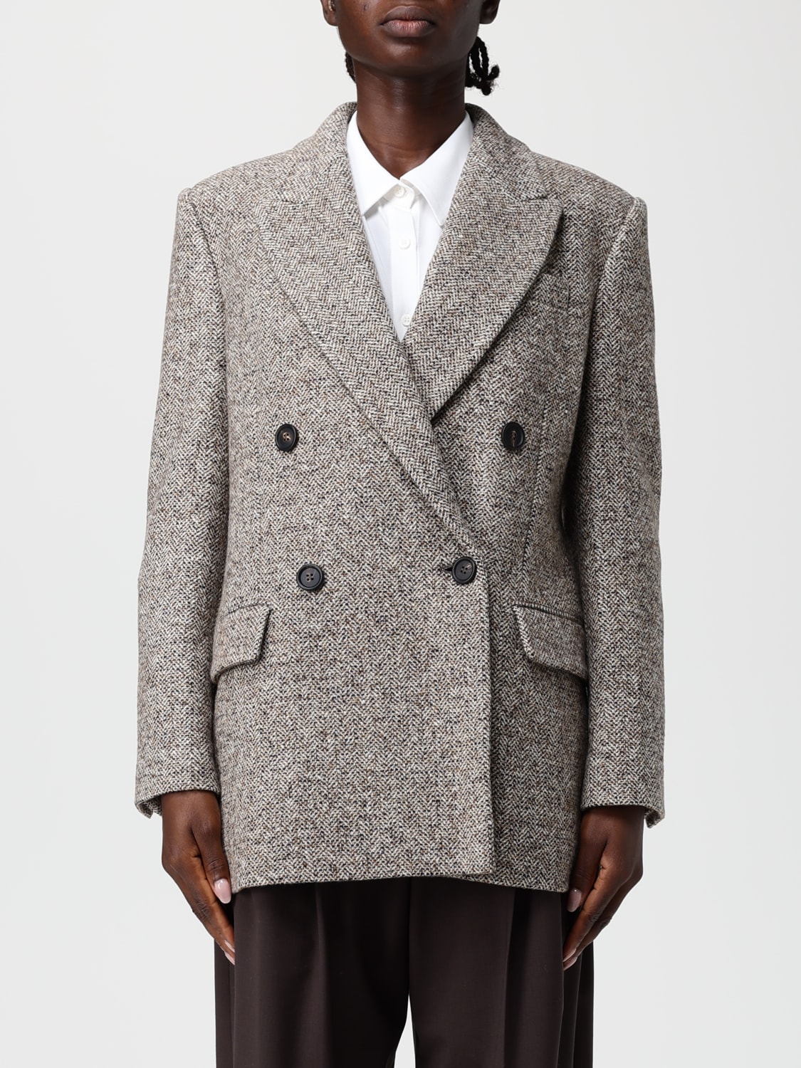 BRUNELLO CUCINELLI КУРТКА: Блейзер Женское Brunello Cucinelli, Бежевый - Img 1