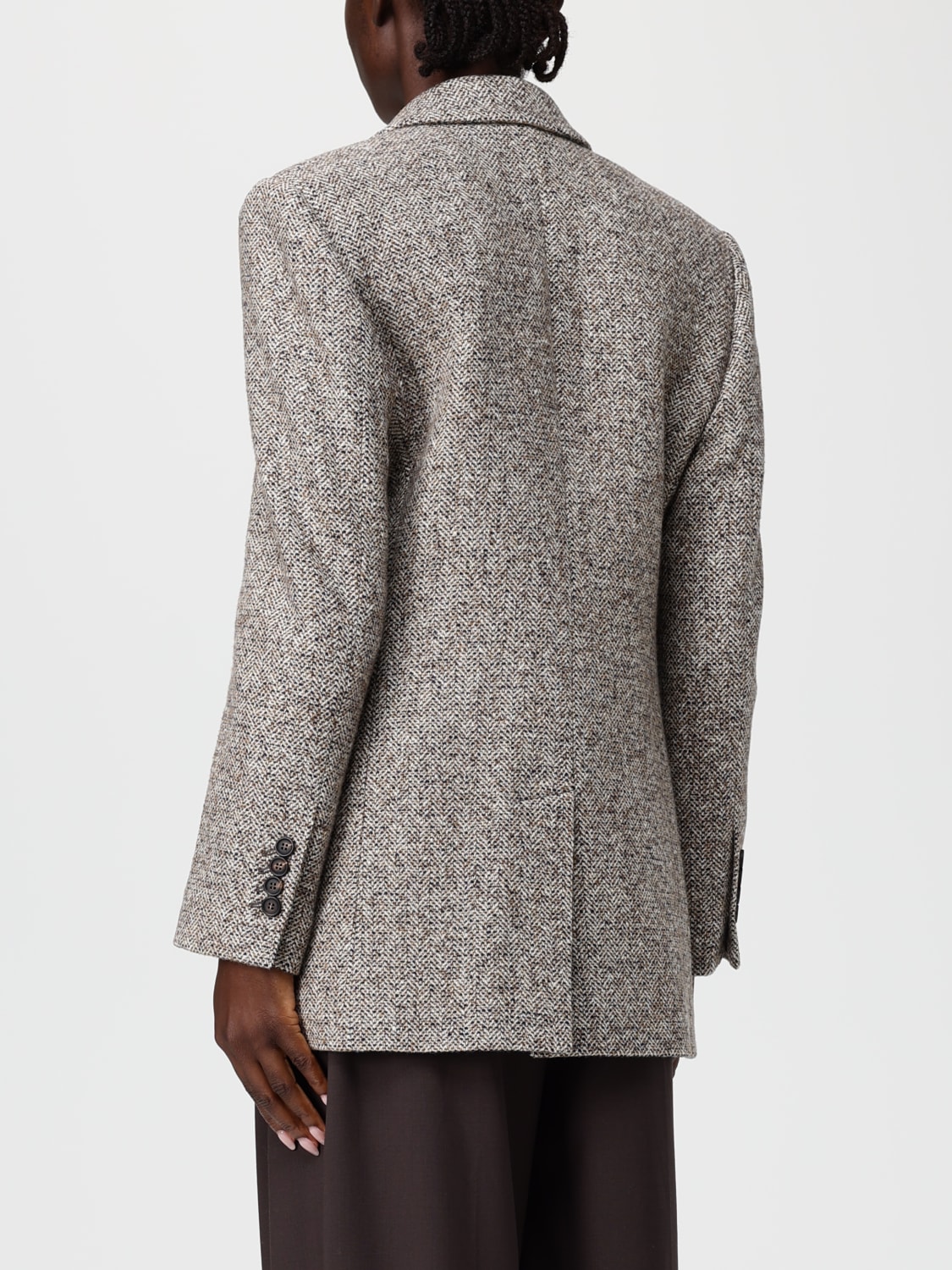 BRUNELLO CUCINELLI КУРТКА: Блейзер Женское Brunello Cucinelli, Бежевый - Img 3