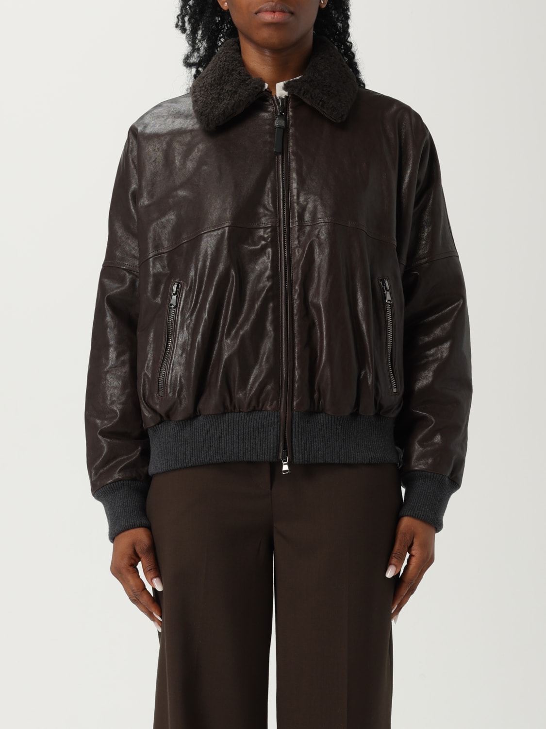 BRUNELLO CUCINELLI JACKET: Jacket woman Brunello Cucinelli, Dark - Img 1