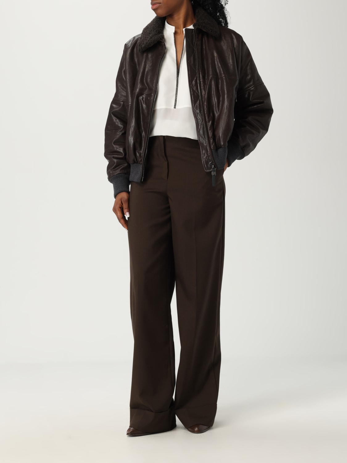 BRUNELLO CUCINELLI JACKET: Jacket woman Brunello Cucinelli, Dark - Img 2