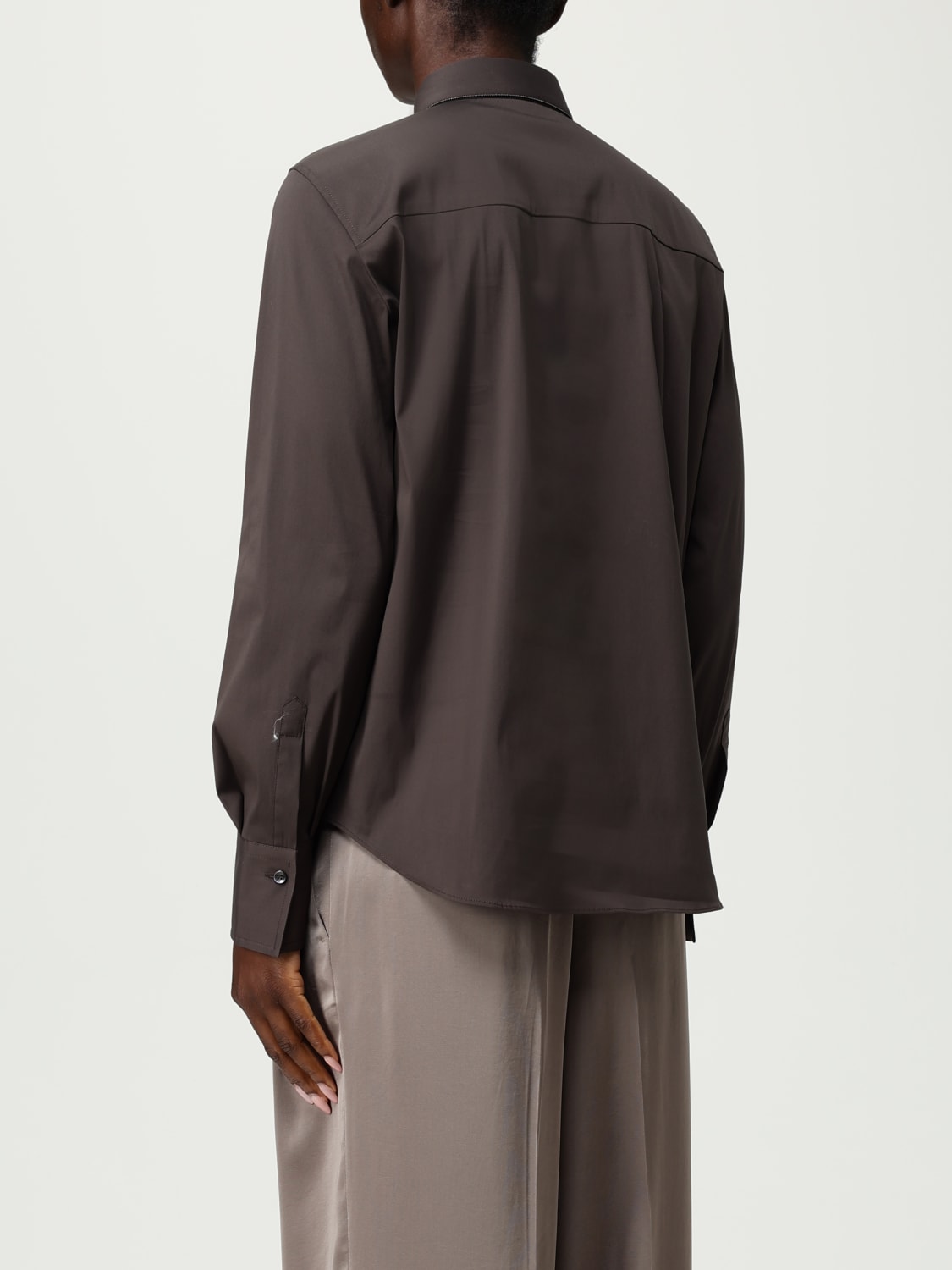 BRUNELLO CUCINELLI SHIRT: Shirt woman Brunello Cucinelli, Cocoa - Img 3