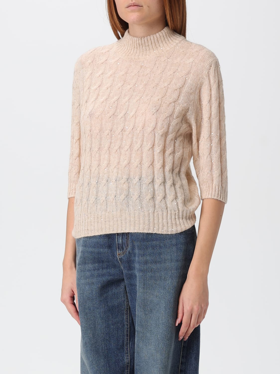 BRUNELLO CUCINELLI SWEATER: Sweater woman Brunello Cucinelli, Yellow Cream - Img 4