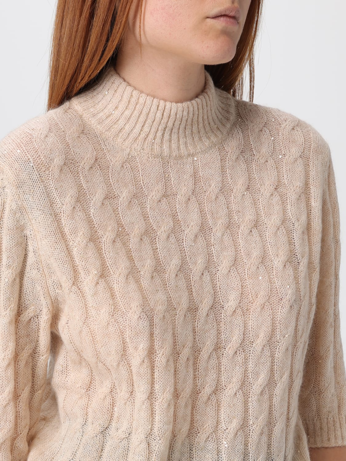 BRUNELLO CUCINELLI SWEATER: Sweater woman Brunello Cucinelli, Yellow Cream - Img 5