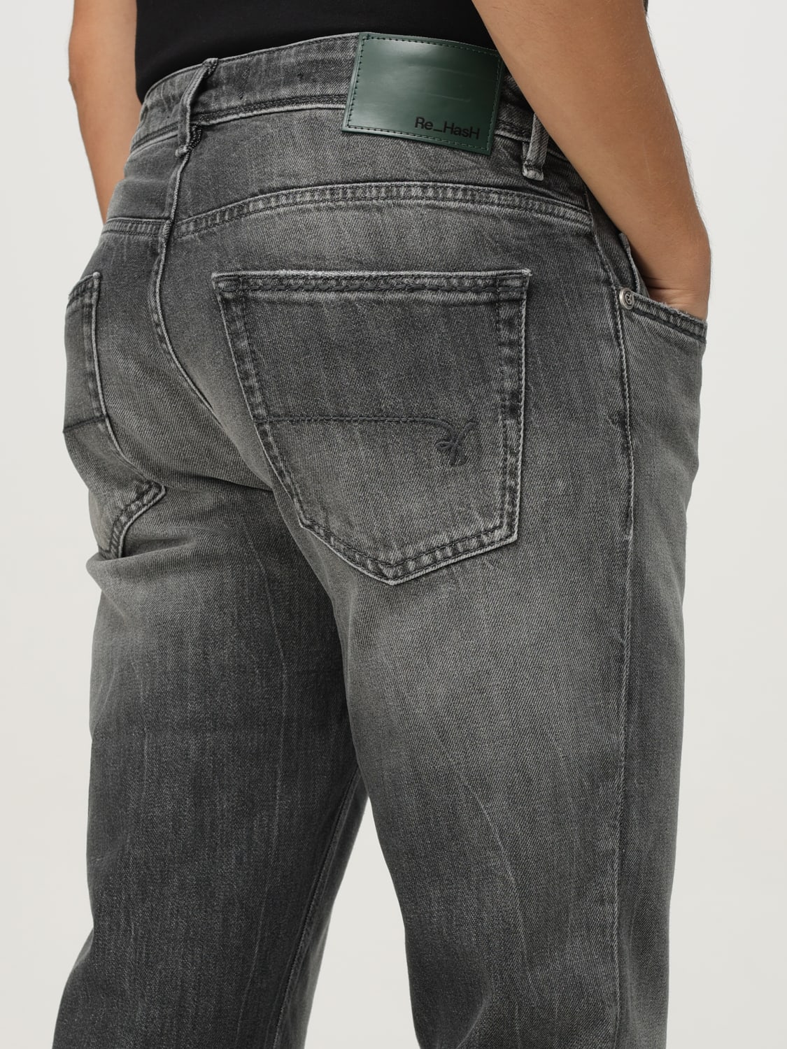RE-HASH JEANS: Jeans men Re-hash, Black - Img 3