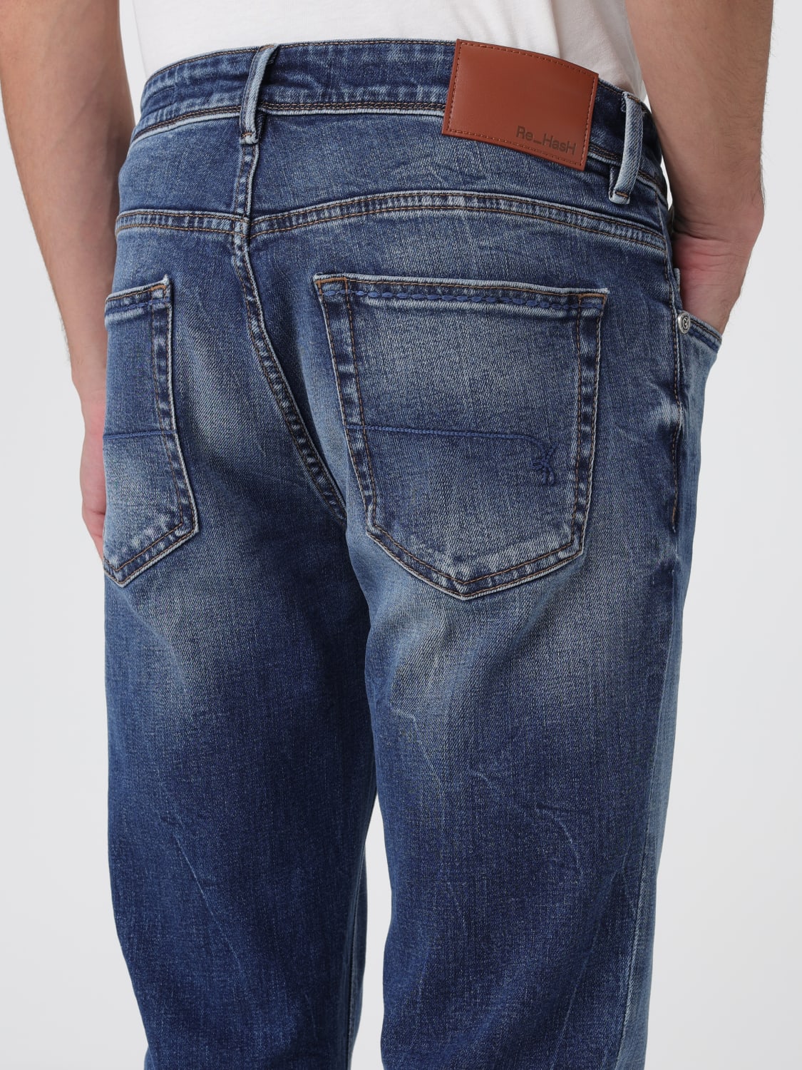 RE-HASH JEANS: Jeans men Re-hash, Blue - Img 3