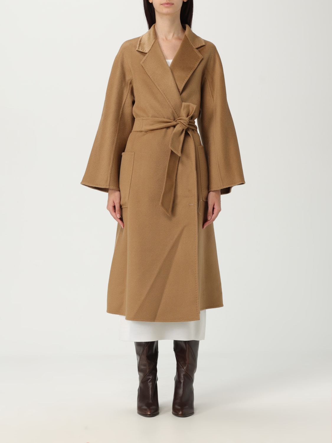 MAX MARA COAT: Coat woman Max Mara, Brown - Img 1