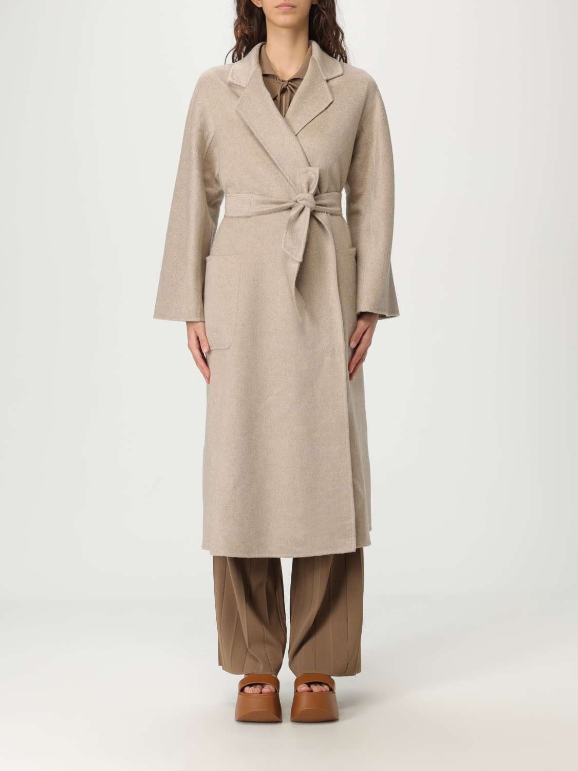 MAX MARA ABRIGO: Abrigo mujer Max Mara, Arena - Img 1