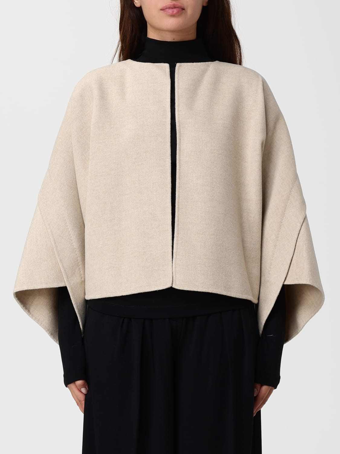 MAX MARA COAT: Coat woman Max Mara, Sand - Img 1
