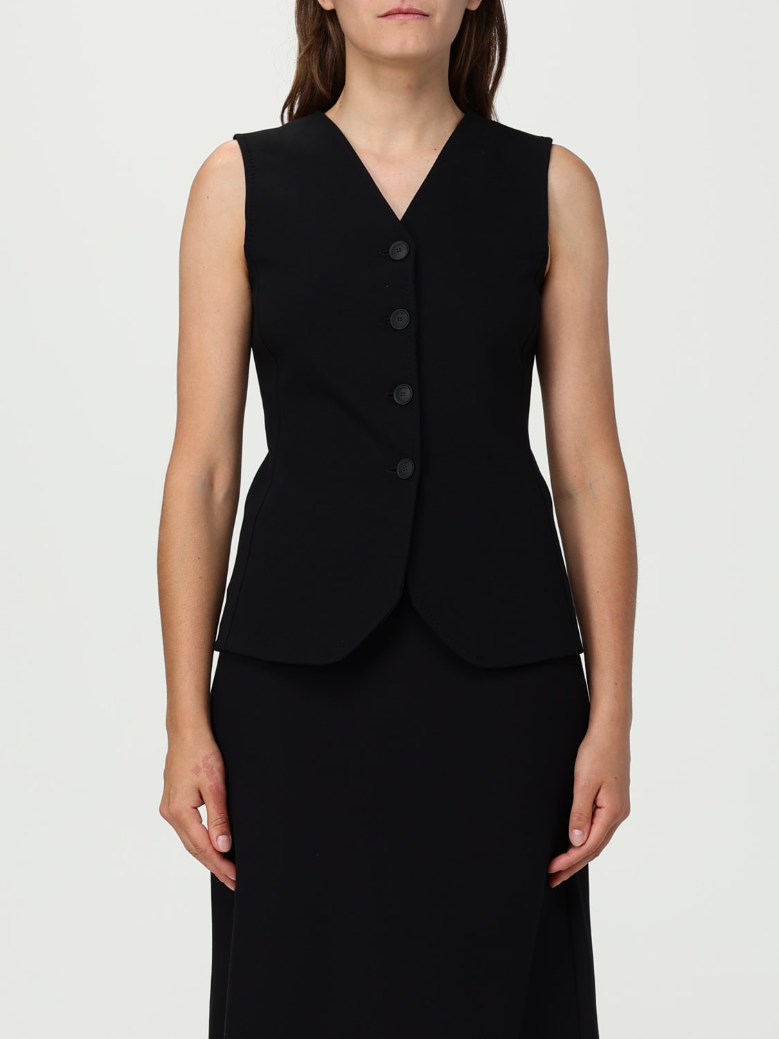 MAX MARA GILET: Gilet Max Mara in jersey , Nero - Img 1