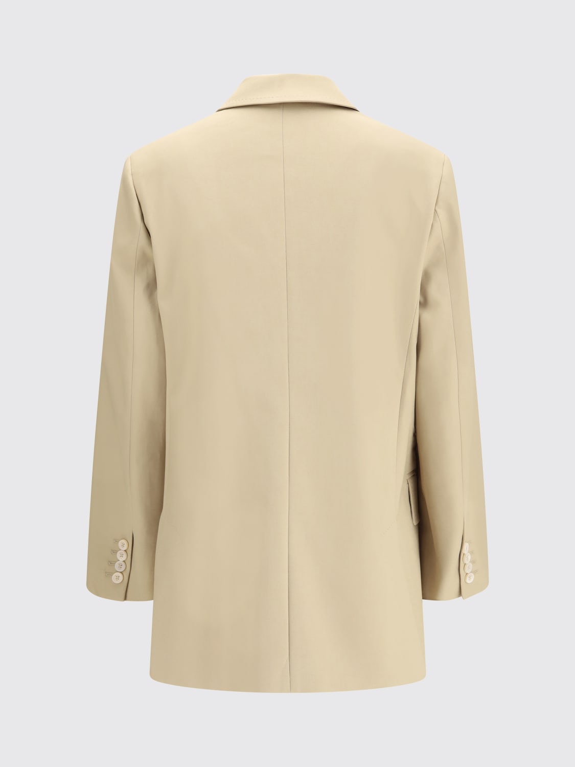 MAX MARA GIACCA: Blazer doppiopetto Max Mara in cotone stretch , Sabbia - Img 2