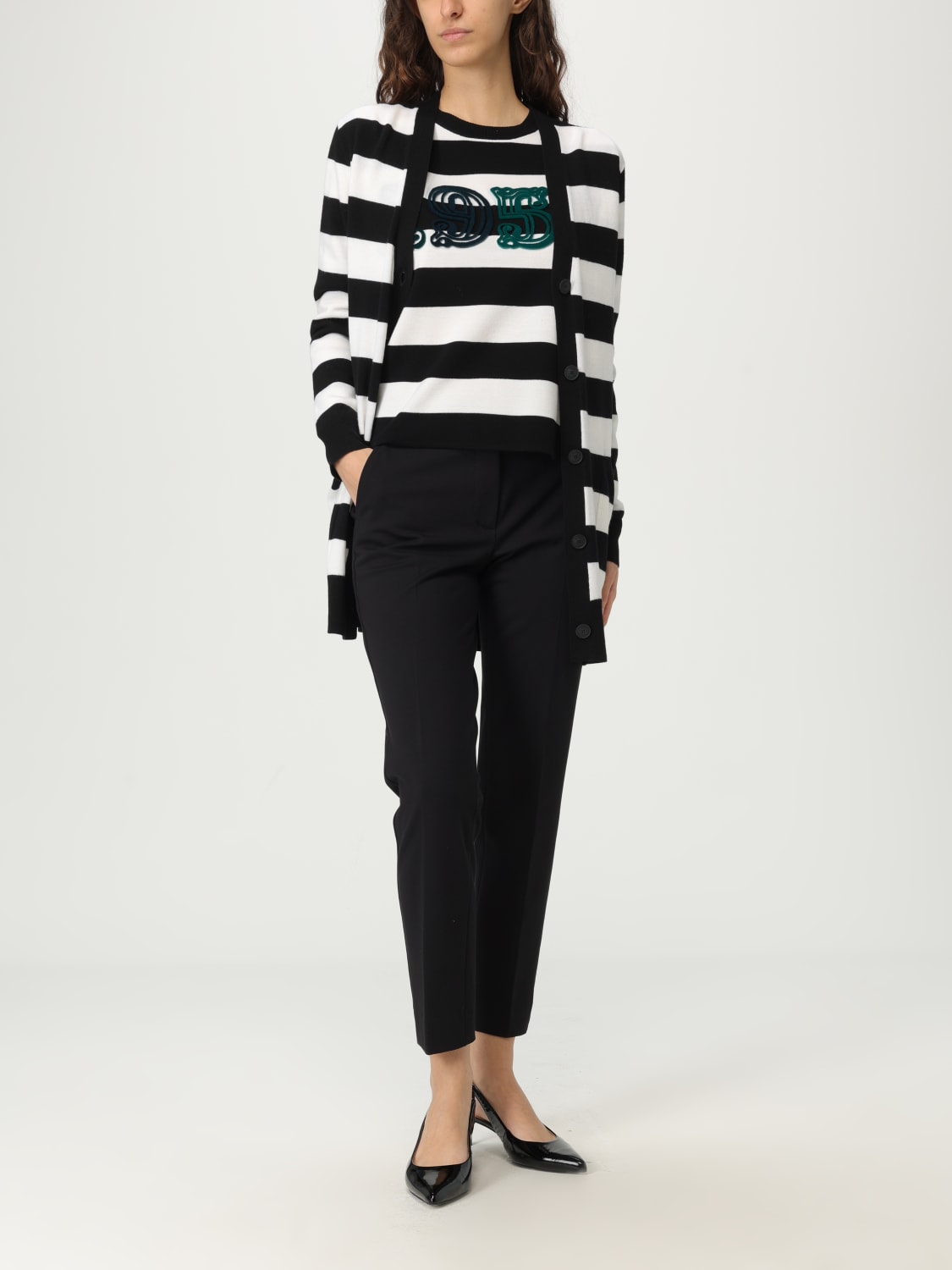 パンツ MAX MARA Woman Pants Navy 2521786021600 009 Wide-leg trousers in jersey, navy | 